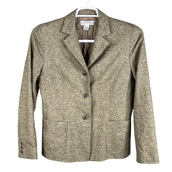Brooks Brothers Womens 8 Wool Silk Blend Blazer USA Made Quiet Luxury Minimalist - Picture 8 of 15